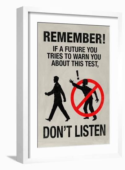 If a Future You Tries To Warn You Video Game Poster-null-Framed Art Print