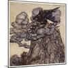 If Displeased, She Would Brew up Clouds Black as Ink, Sitting in the Midsdt of Them like a Bottle--Arthur Rackham-Mounted Giclee Print