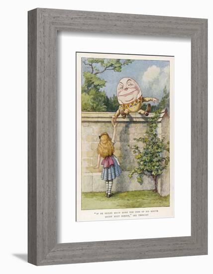 If He Smiled Much More the Ends of His Mouth Might Meet Behind-John Tenniel-Framed Photographic Print