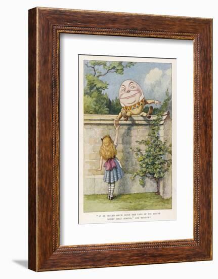 If He Smiled Much More the Ends of His Mouth Might Meet Behind-John Tenniel-Framed Photographic Print