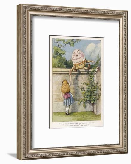 If He Smiled Much More the Ends of His Mouth Might Meet Behind-John Tenniel-Framed Photographic Print