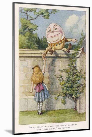 If He Smiled Much More the Ends of His Mouth Might Meet Behind-John Tenniel-Mounted Photographic Print