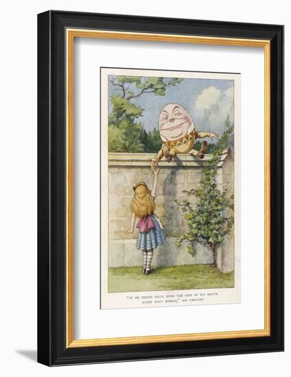 If He Smiled Much More the Ends of His Mouth Might Meet Behind-John Tenniel-Framed Photographic Print