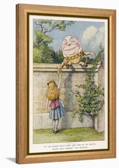 If He Smiled Much More the Ends of His Mouth Might Meet Behind-John Tenniel-Framed Premier Image Canvas