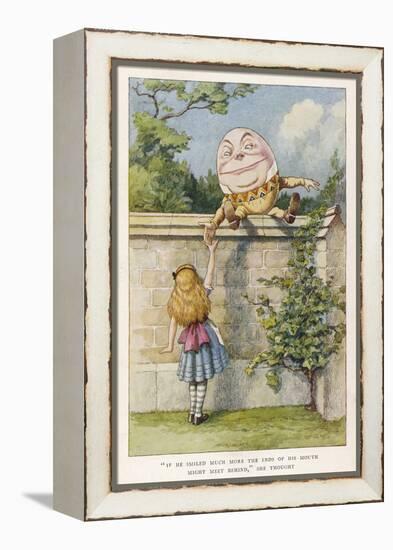 If He Smiled Much More the Ends of His Mouth Might Meet Behind-John Tenniel-Framed Premier Image Canvas