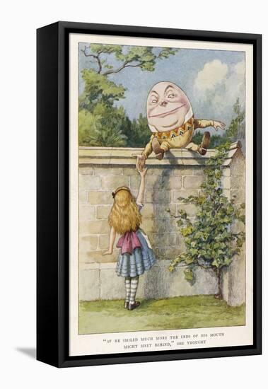 If He Smiled Much More the Ends of His Mouth Might Meet Behind-John Tenniel-Framed Premier Image Canvas