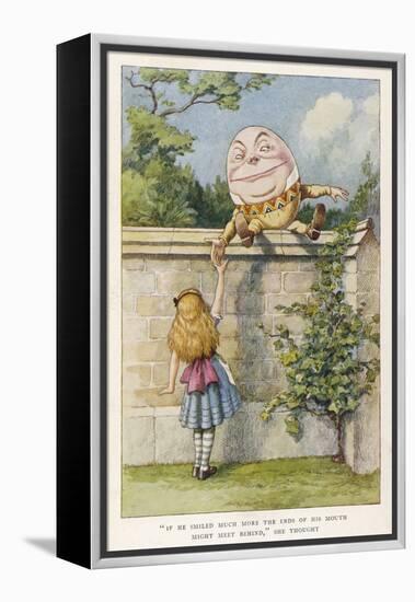 If He Smiled Much More the Ends of His Mouth Might Meet Behind-John Tenniel-Framed Premier Image Canvas