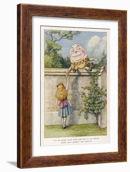 If He Smiled Much More the Ends of His Mouth Might Meet Behind-John Tenniel-Framed Premium Photographic Print