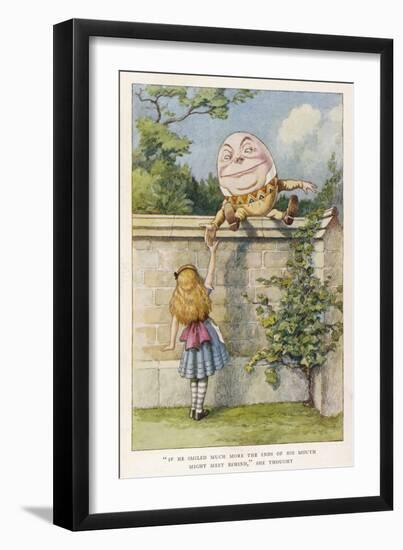 If He Smiled Much More the Ends of His Mouth Might Meet Behind-John Tenniel-Framed Premium Photographic Print