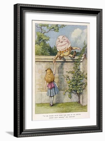 If He Smiled Much More the Ends of His Mouth Might Meet Behind-John Tenniel-Framed Premium Photographic Print