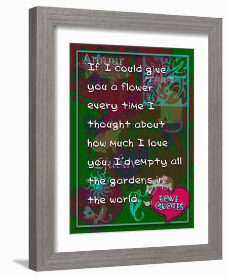 If I Could Give You Flower-Cathy Cute-Framed Giclee Print