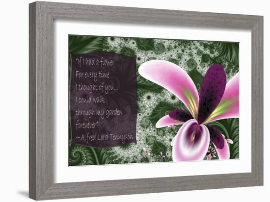 If I Had A Flower-Fractalicious-Framed Giclee Print