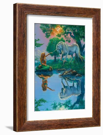 If I Were a Mermaid and You Were a Unicorn-Jim Warren-Framed Premium Giclee Print