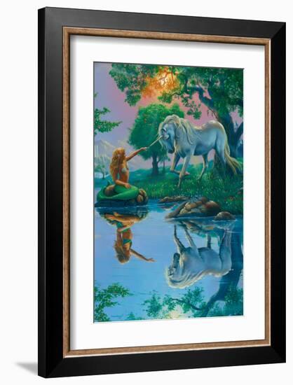 If I Were a Mermaid and You Were a Unicorn-Jim Warren-Framed Premium Giclee Print