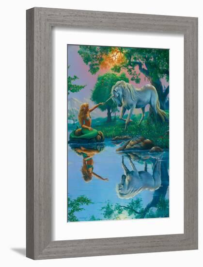 If I Were a Mermaid and You Were a Unicorn-Jim Warren-Framed Premium Giclee Print