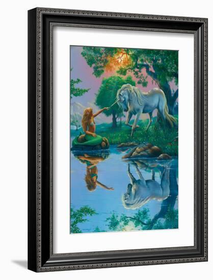 If I Were a Mermaid and You Were a Unicorn-Jim Warren-Framed Premium Giclee Print