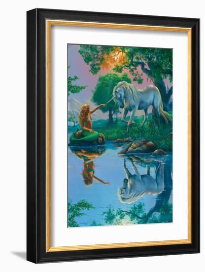 If I Were a Mermaid and You Were a Unicorn-Jim Warren-Framed Premium Giclee Print