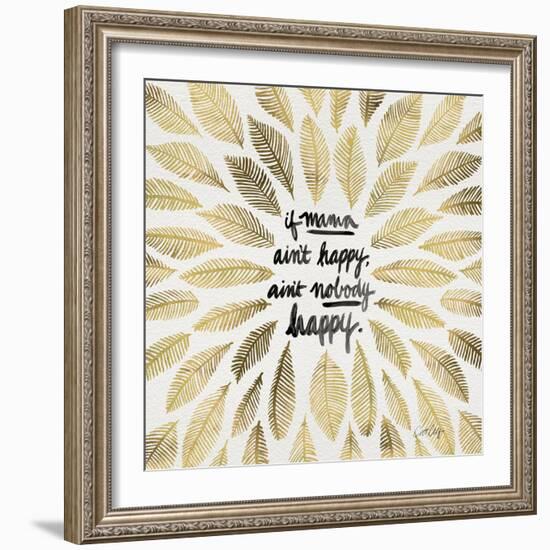 If Mama Aint Happy - Gold and Black – Coquillette-Cat Coquillette-Framed Giclee Print