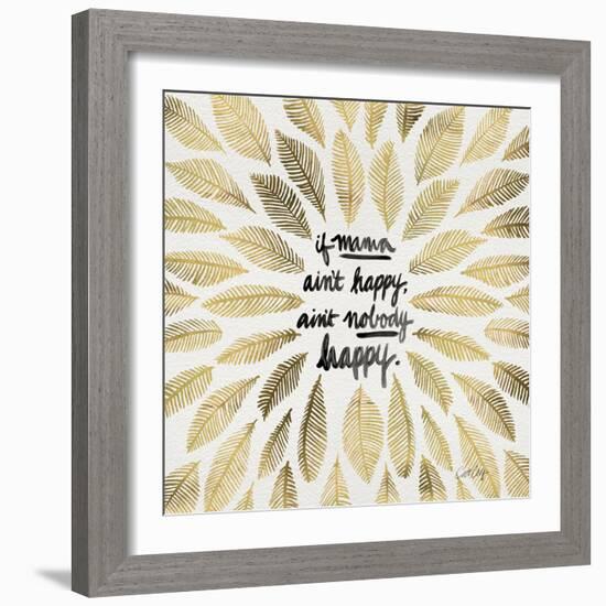 If Mama Aint Happy - Gold and Black – Coquillette-Cat Coquillette-Framed Giclee Print