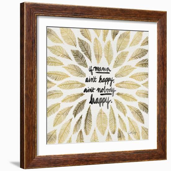 If Mama Aint Happy - Gold and Black – Coquillette-Cat Coquillette-Framed Giclee Print