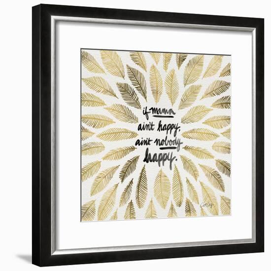 If Mama Aint Happy - Gold and Black – Coquillette-Cat Coquillette-Framed Giclee Print