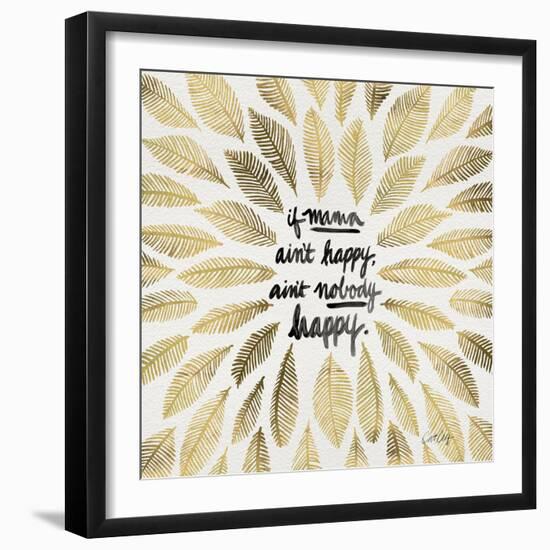 If Mama Aint Happy - Gold and Black – Coquillette-Cat Coquillette-Framed Giclee Print