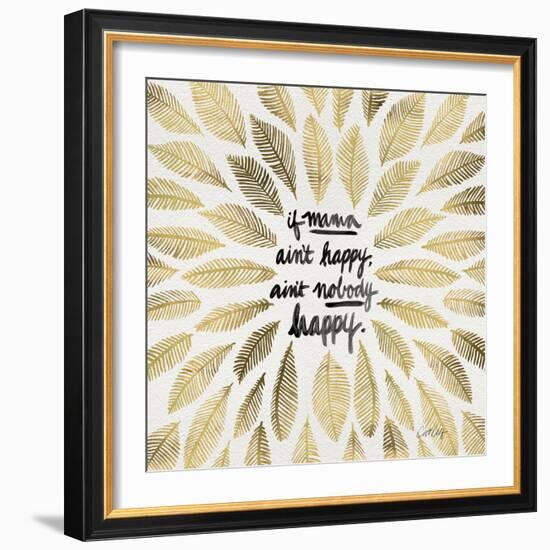 If Mama Aint Happy - Gold and Black – Coquillette-Cat Coquillette-Framed Giclee Print