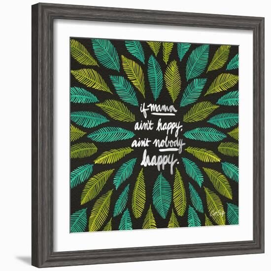 If Mama Aint Happy - Green and Black – Coquillette-Cat Coquillette-Framed Giclee Print