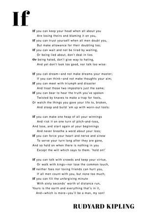 If You Can' Art Print - Rudyard Kipling | Art.com
