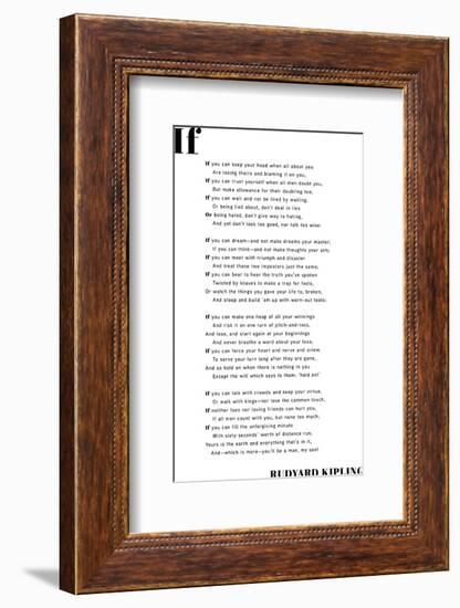 If You Can-Rudyard Kipling-Framed Art Print