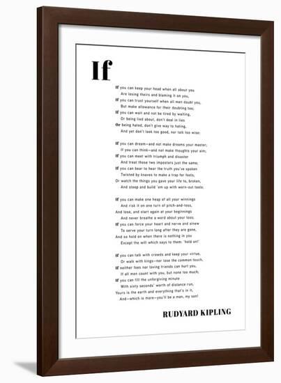 If You Can-Rudyard Kipling-Framed Giclee Print