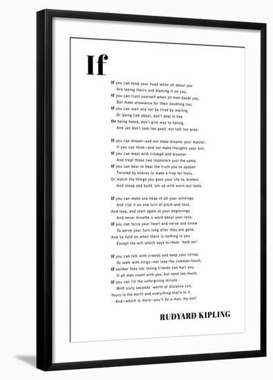 If You Can-Rudyard Kipling-Framed Giclee Print