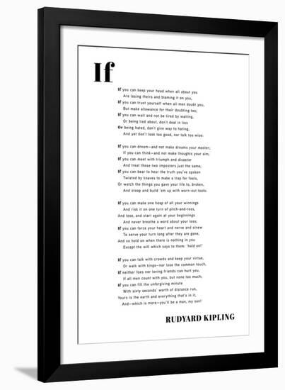 If You Can-Rudyard Kipling-Framed Giclee Print