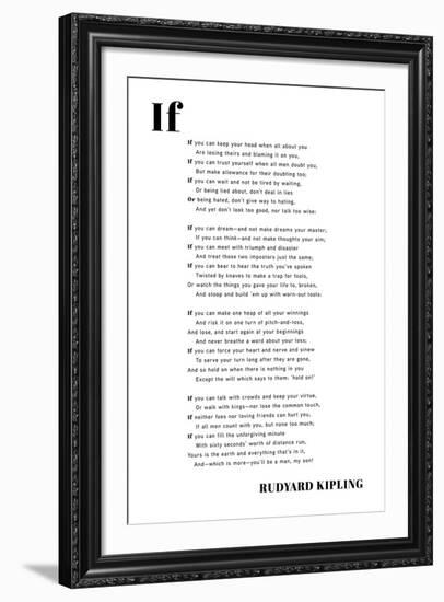 If You Can-Rudyard Kipling-Framed Giclee Print