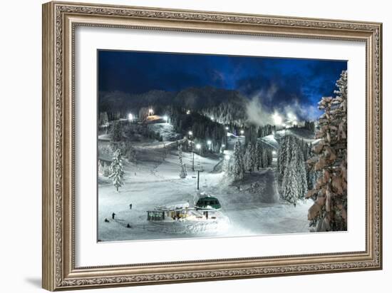 If You Have The Energy, Night Skiing Is Available Too-Liam Doran-Framed Photographic Print