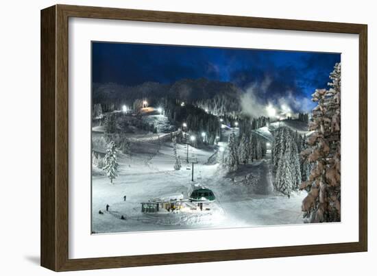 If You Have The Energy, Night Skiing Is Available Too-Liam Doran-Framed Photographic Print