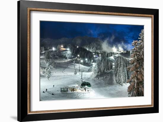 If You Have The Energy, Night Skiing Is Available Too-Liam Doran-Framed Photographic Print