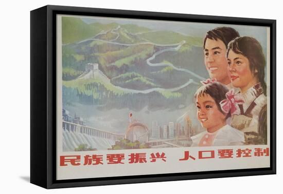 If You Want to Prosper, You Must Control the Population, Chinese Poster One Child Plan-null-Framed Premier Image Canvas