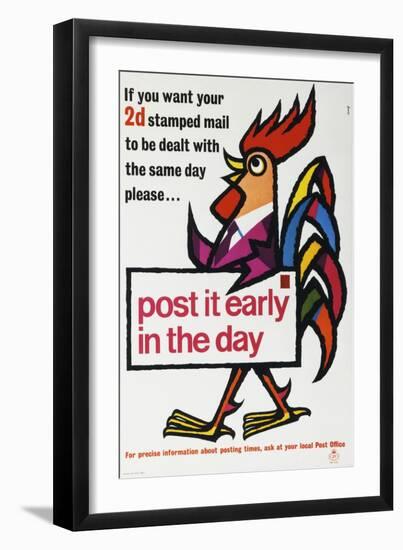 If You Want Your 2D Stamped Mail to Be Dealt with the Same Day Please...Post it Early in the Day-Stirling Craig-Framed Art Print