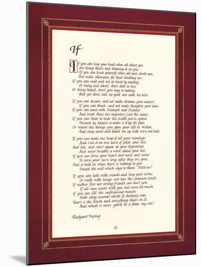 If-Rudyard Kipling-Mounted Giclee Print