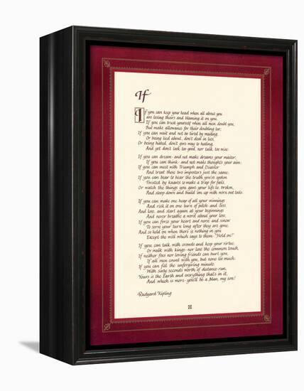 If-Rudyard Kipling-Framed Stretched Canvas