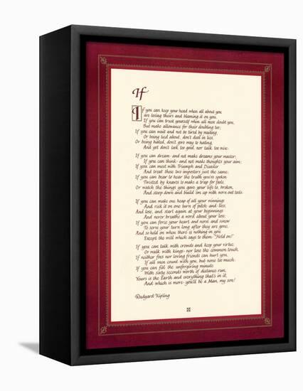 If-Rudyard Kipling-Framed Stretched Canvas