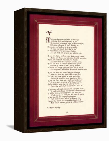 If-Rudyard Kipling-Framed Stretched Canvas