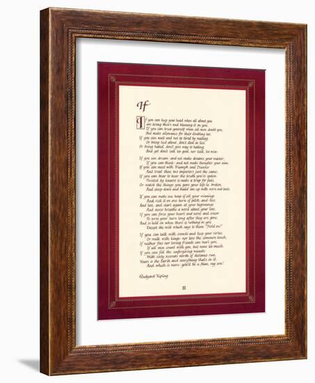 If-Rudyard Kipling-Framed Art Print