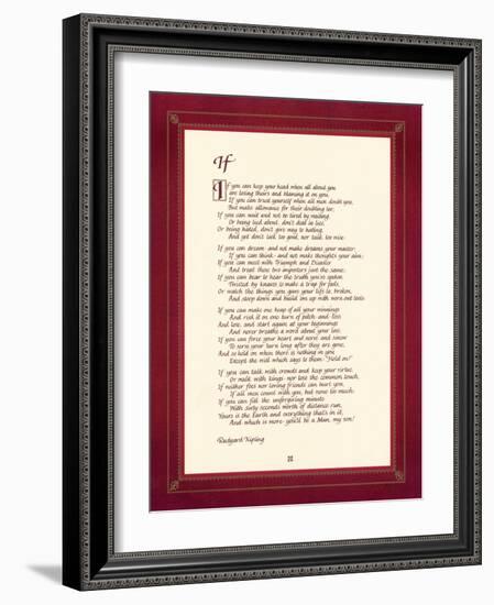 If-Rudyard Kipling-Framed Art Print