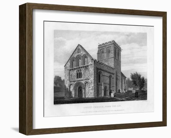 Iffley Church from the South-West, Oxfordford, 1834-John Le Keux-Framed Giclee Print