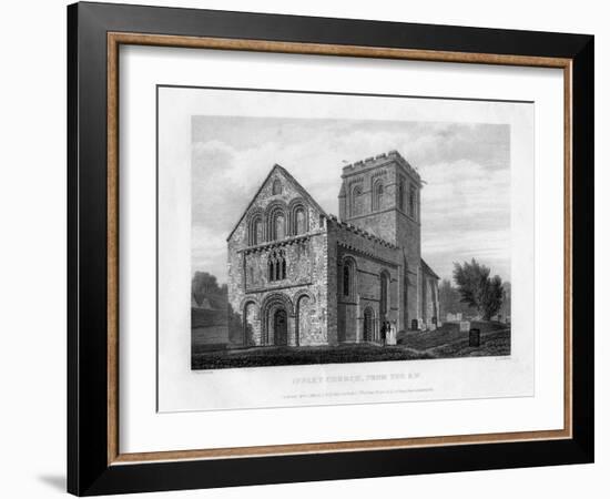 Iffley Church from the South-West, Oxfordford, 1834-John Le Keux-Framed Giclee Print