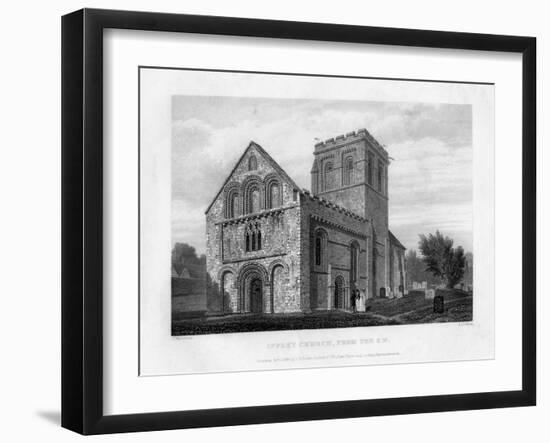 Iffley Church from the South-West, Oxfordford, 1834-John Le Keux-Framed Giclee Print