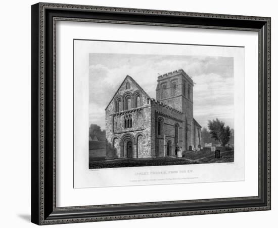 Iffley Church from the South-West, Oxfordford, 1834-John Le Keux-Framed Giclee Print