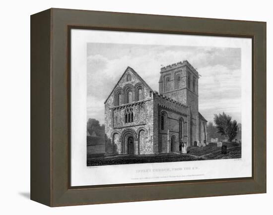 Iffley Church from the South-West, Oxfordford, 1834-John Le Keux-Framed Premier Image Canvas